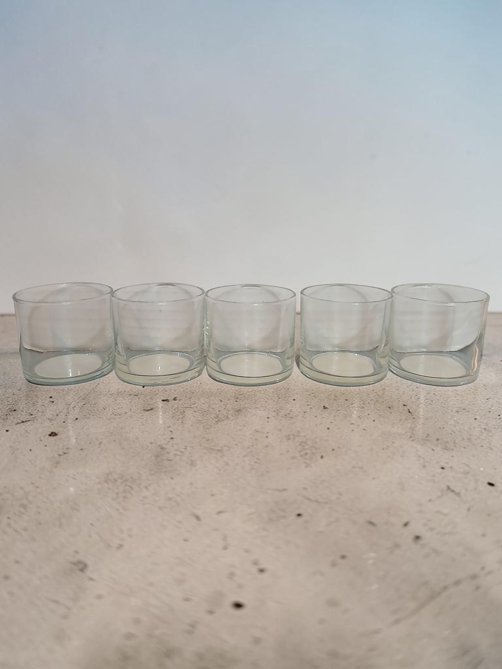 Bath & Body Works Clear Glass Votive Candle Holders - Set of 5